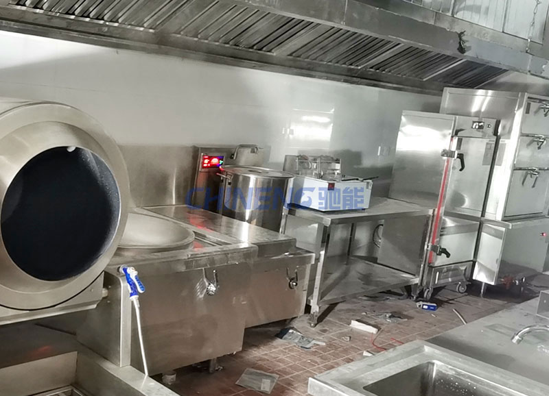 慧芃新材料自動食堂烹飪區