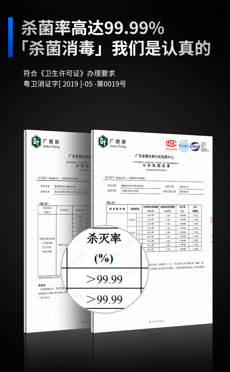 馳能熱風消毒柜二星級消毒