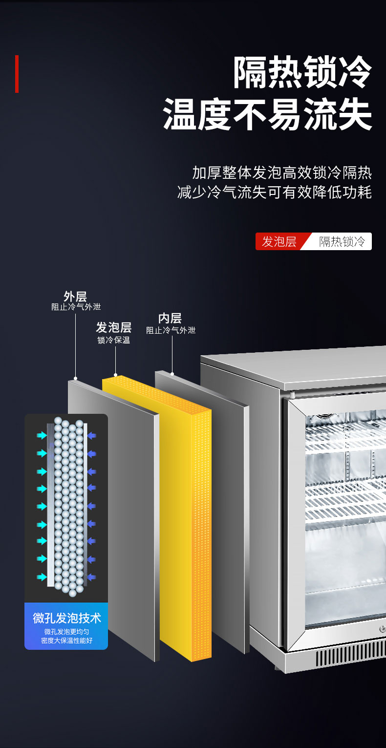 馳能吧臺柜加厚整體發泡
