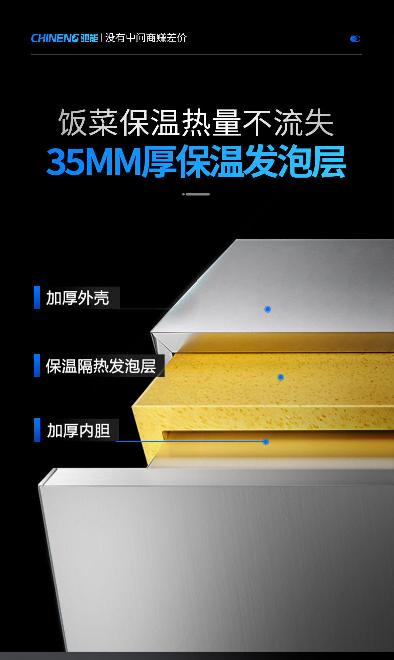 蒸包柜加長加粗發熱管