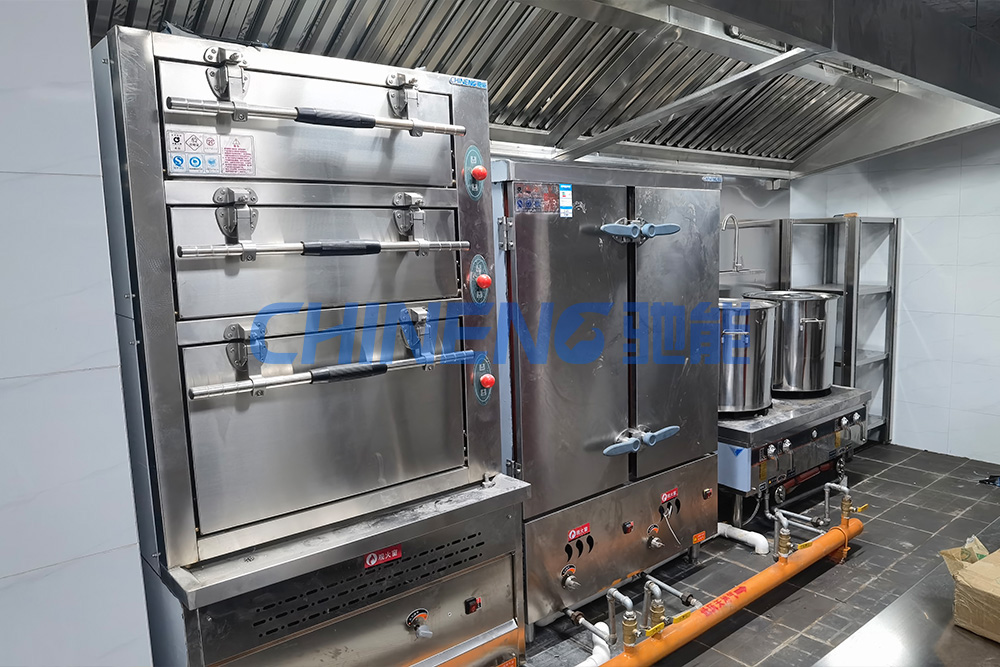 深圳貝特瑞員工食堂廚房工程烹飪區(qū)