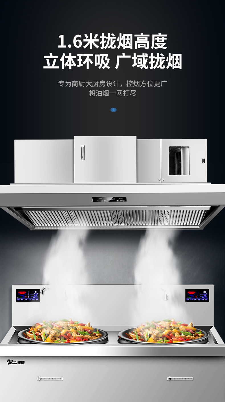 油煙凈化一體機1.6m吸煙高度