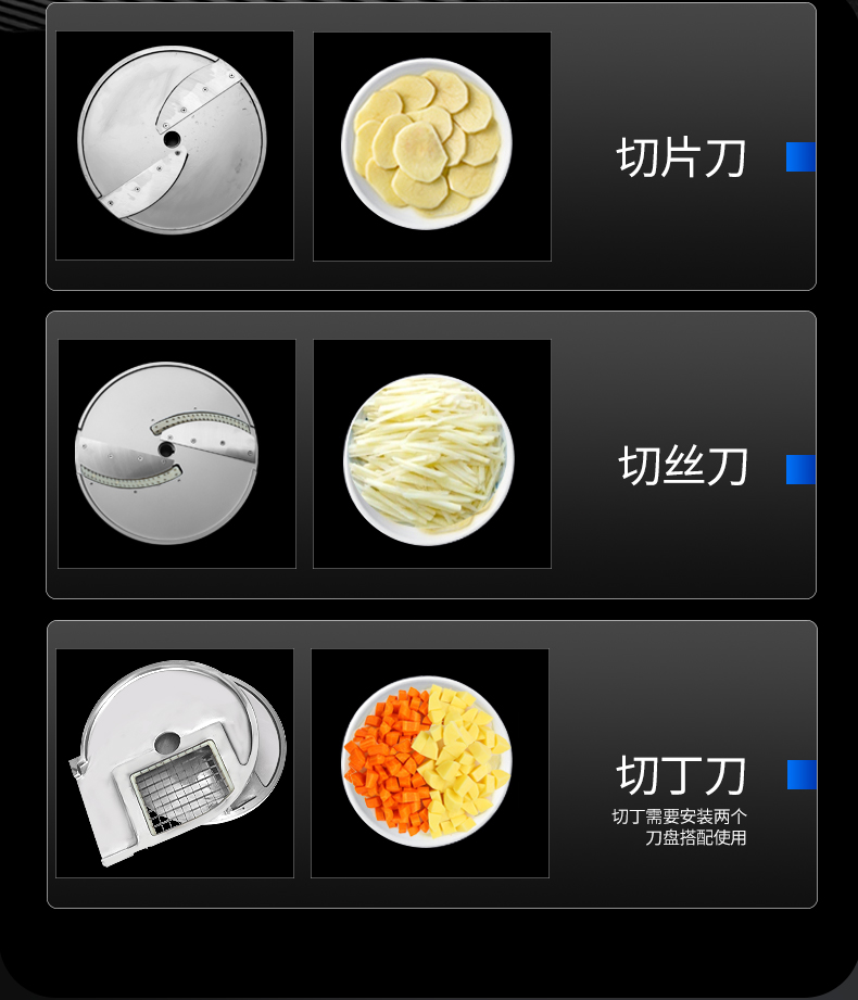 多功能切菜機刀片效果