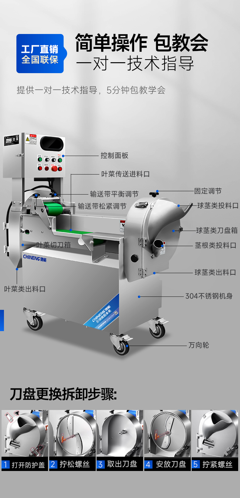多功能切菜機刀盤拆裝教程